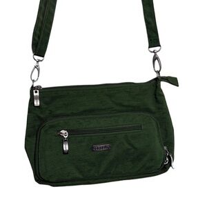 Baggallini Light Green Small Crossbody Travel Nylon Bag BLEMISH
